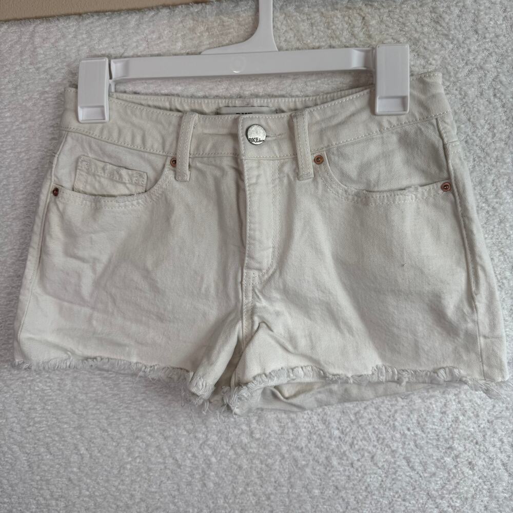 BKE Andi Stretch Short white denim stretch cut off size 25 summer western